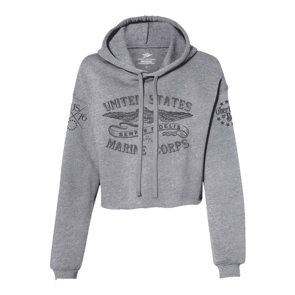 Showboat Ladies USMC Crop Hoodie V2