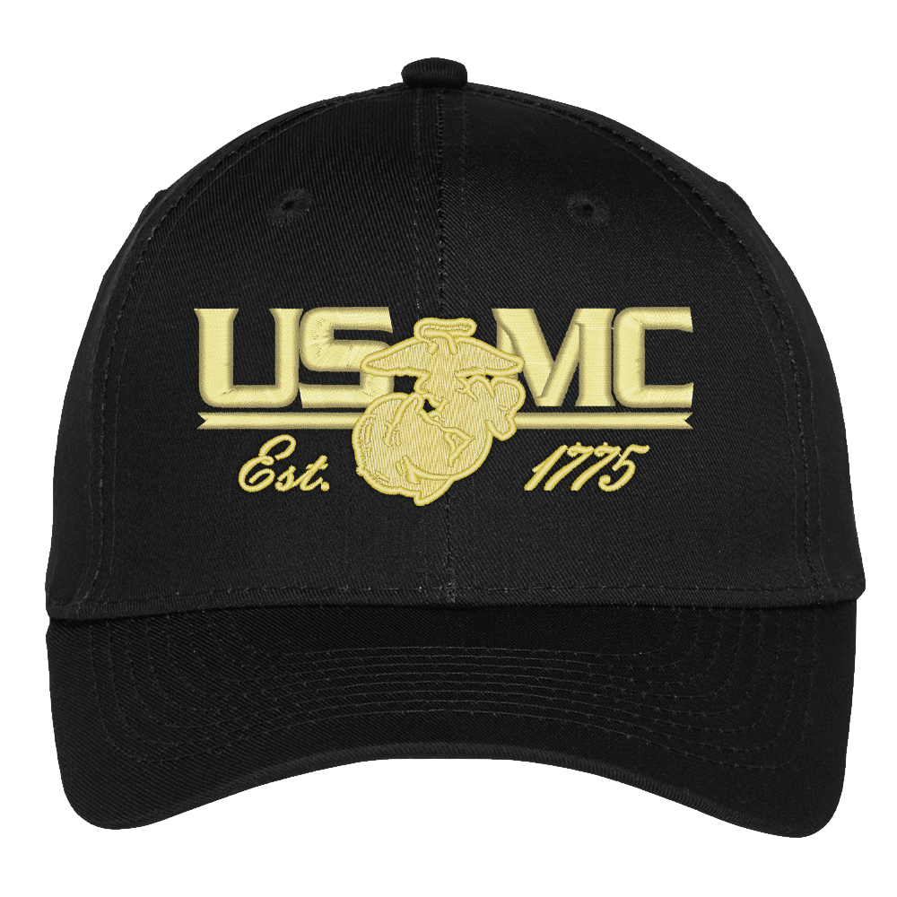 USMC Woodland Hat-Black