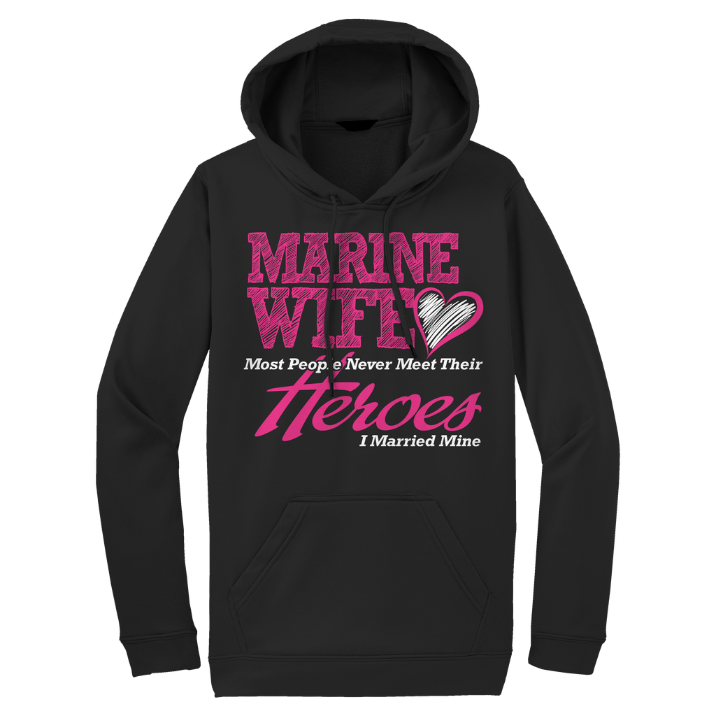 Heroes Marine Wife USMC Adult Hoodie