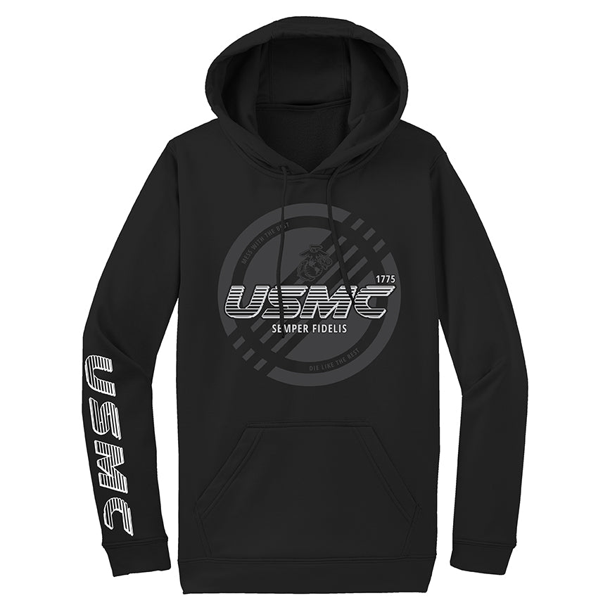 MESS WITH THE BEST ADULT USMC PULLOVER HOODIE