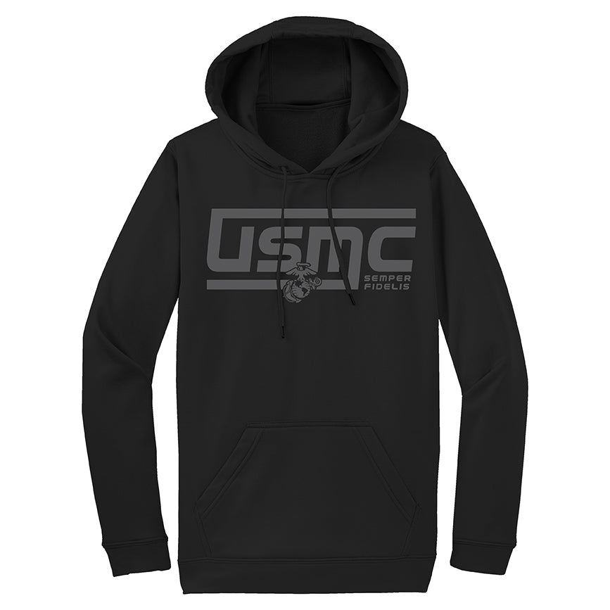 HORIZONTAL ADULT USMC PULLOVER HOODIE
