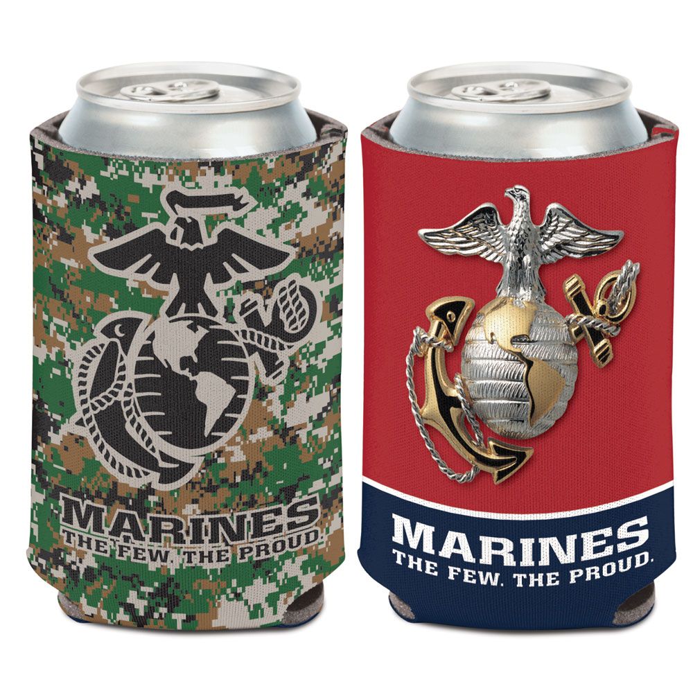 USMC Marines Double Sided Can Cooler