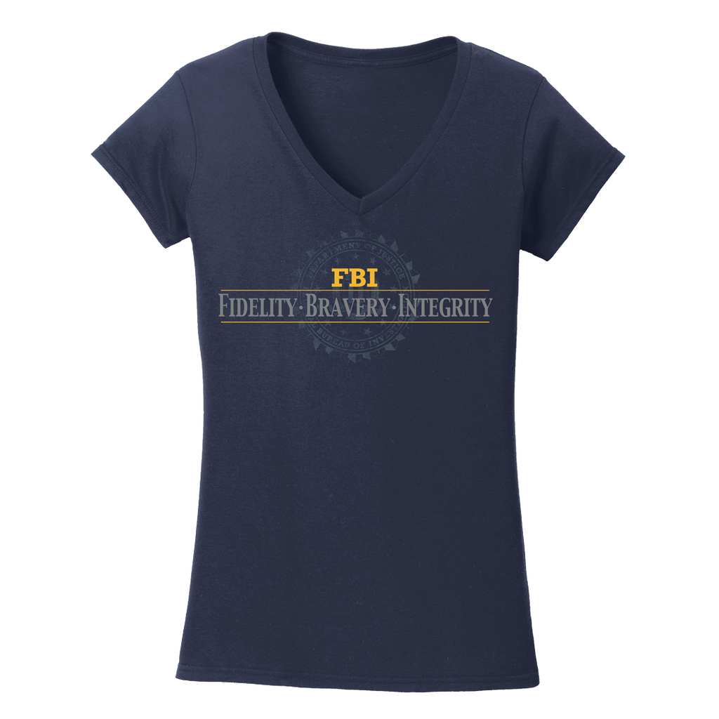 FBI Fidelity Bars Ladies V-Neck SS Tee