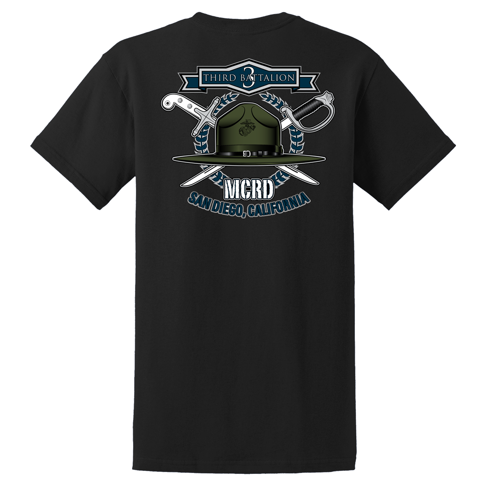 3rd Battalion MCRD San Diego USMC Mens Tee-Black