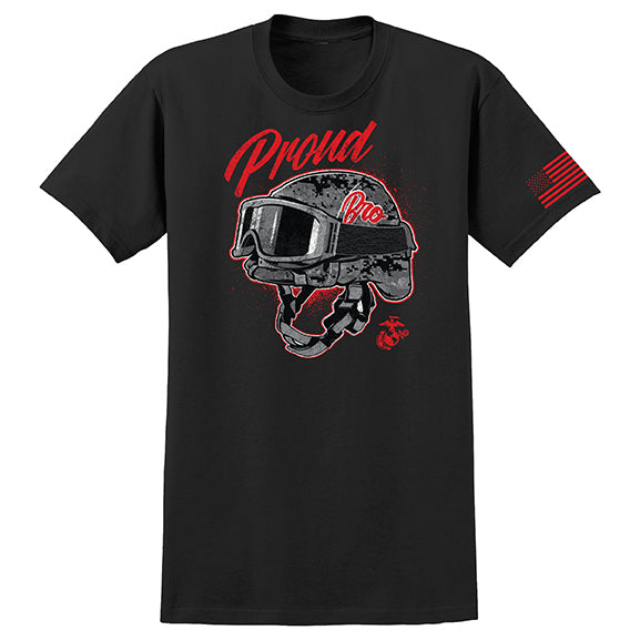 HELMET PROUD BROTHER ADULT USMC T-SHIRT