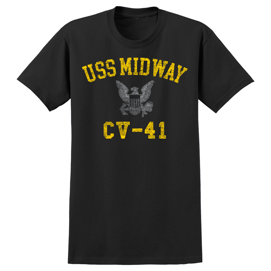 Midway Eagle Adult Navy T-shirt