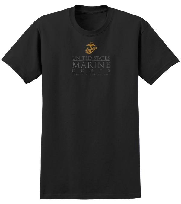 Proud USMC Mens Tee-Black