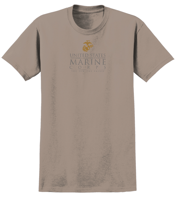 Proud USMC Mens Tee-Sand