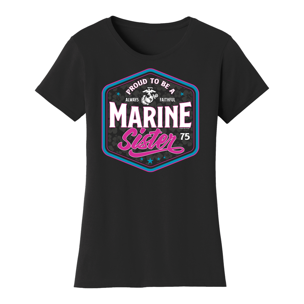 HEX MARINE SISTER LADIES USMC T-SHIRT