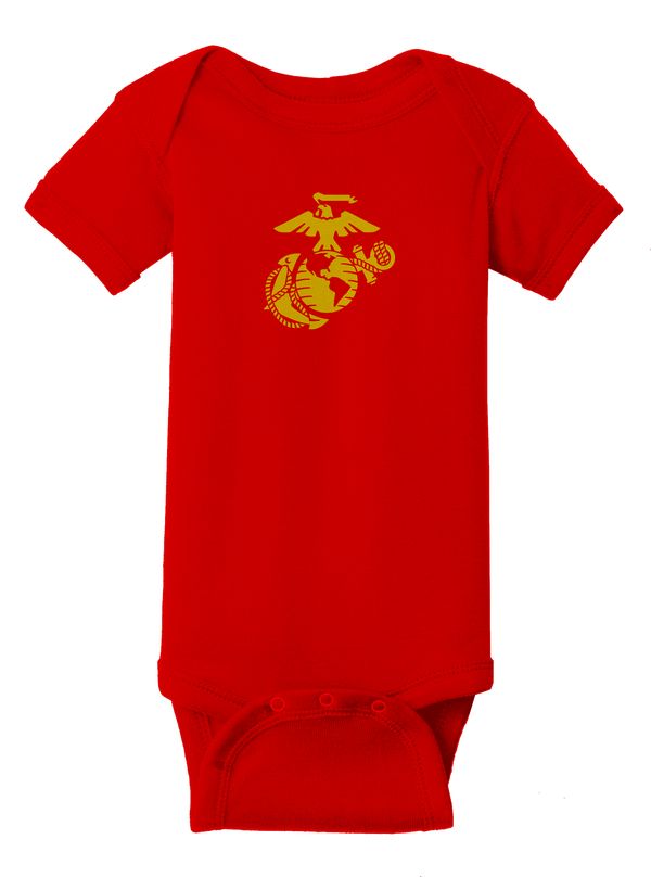 Fragout USMC Infant Short Sleeve Bodysuit-Red