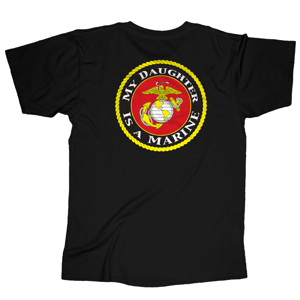 USMC Seal My Daughter Is a Marine Mens Tee-Black