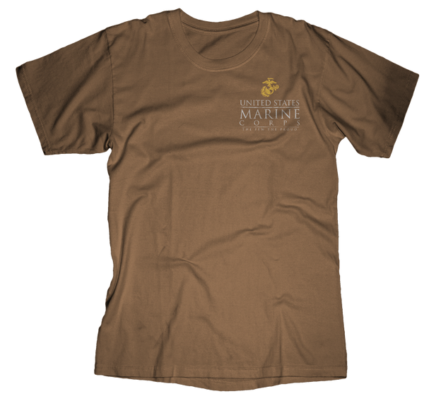 Proud USMC Mens Tee-Sand