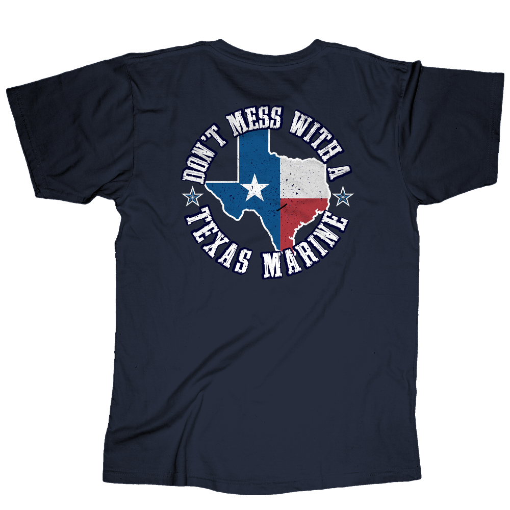 Texas Marine Adult USMC T-Shirt-Navy