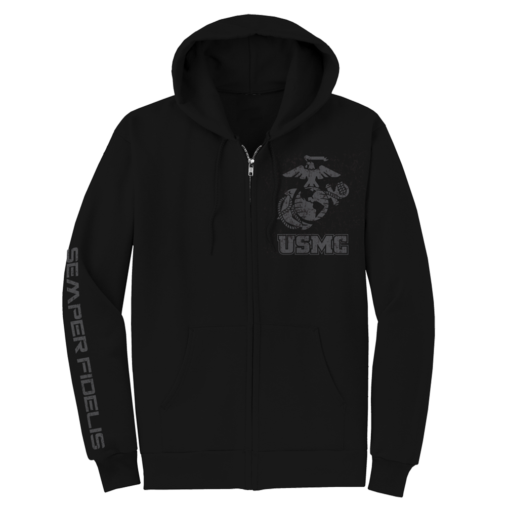 Usmc zipper best sale hoodie