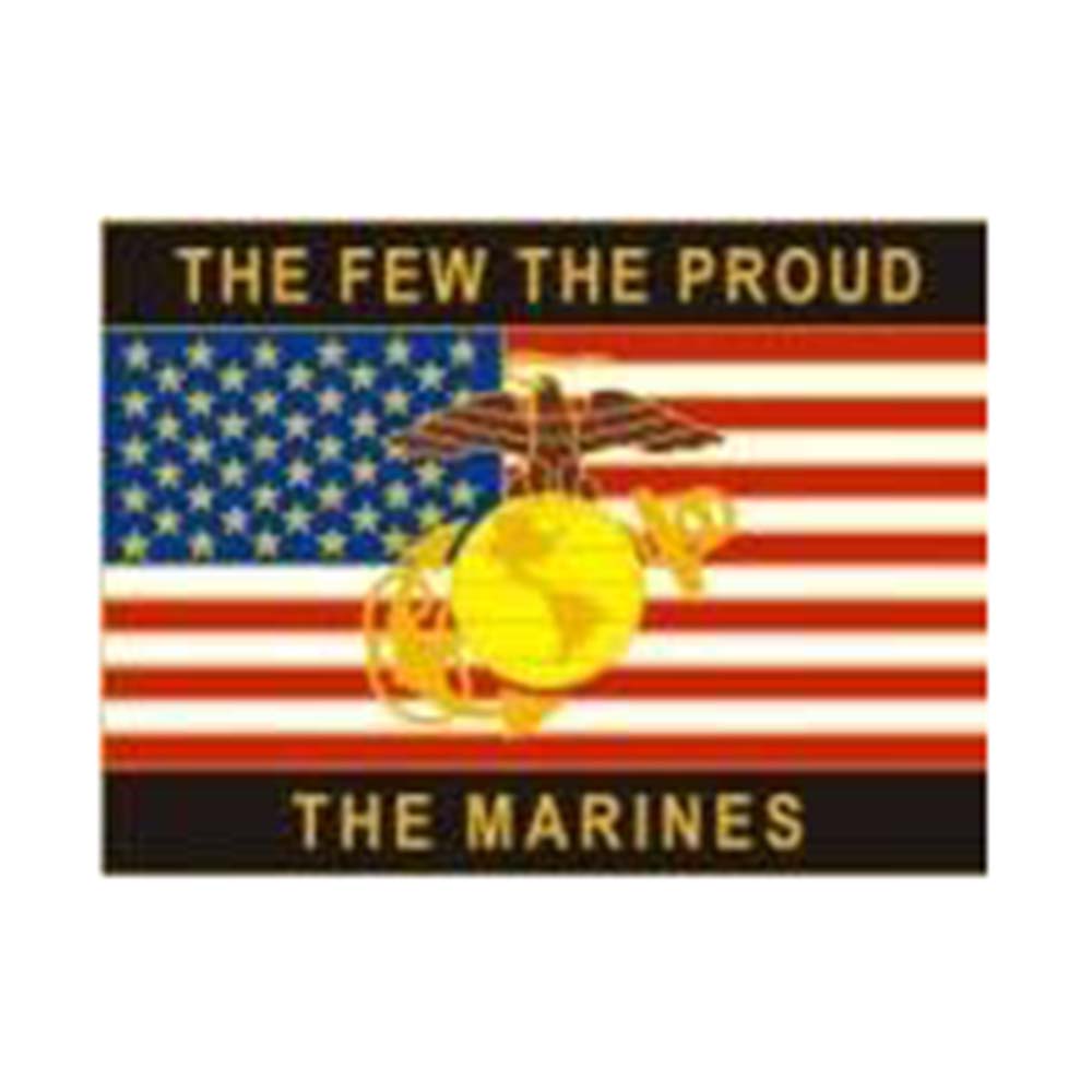The Few The Proud The Marines USA Flag Lapel Pin