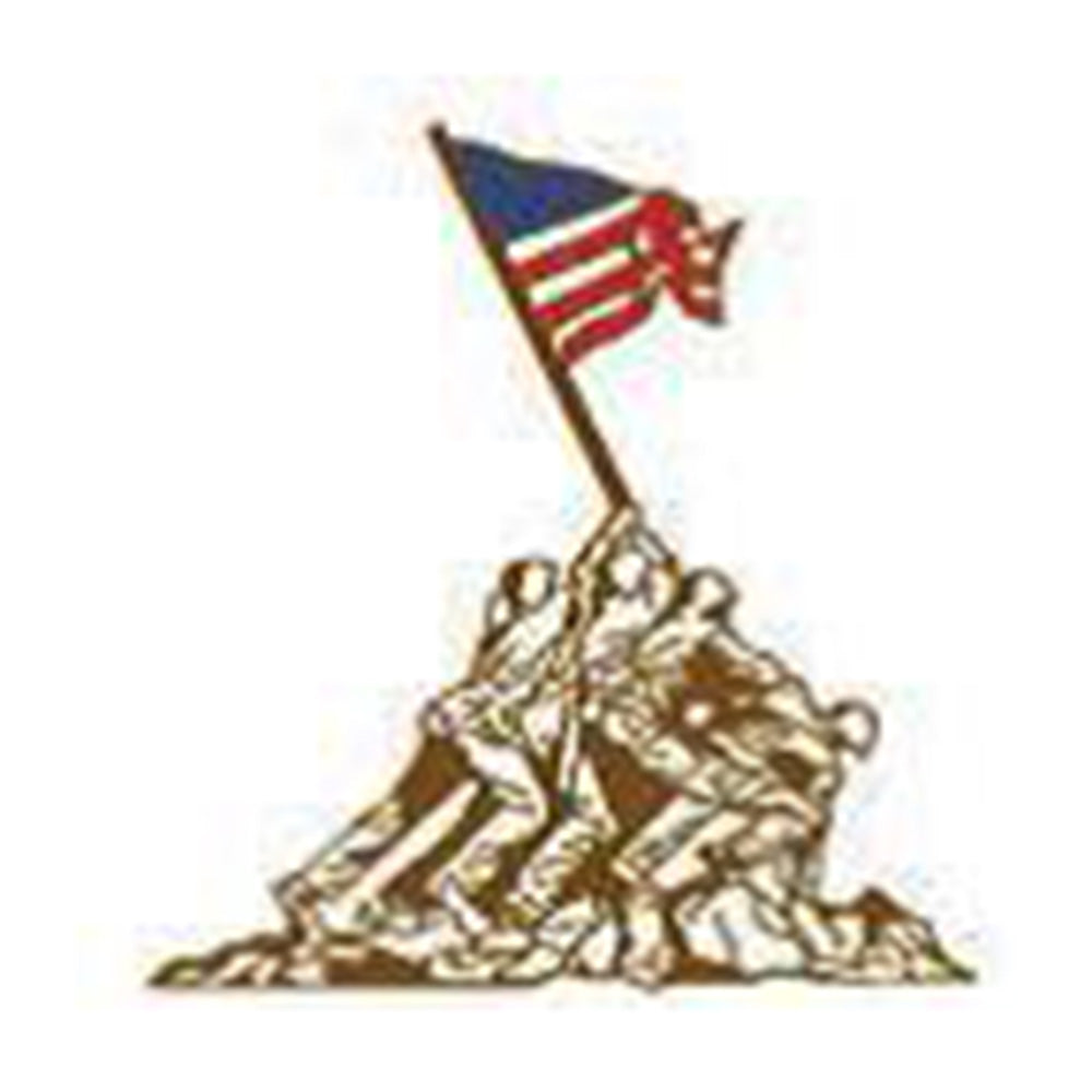Marines & American Flag Iwo Jima Lapel Pin