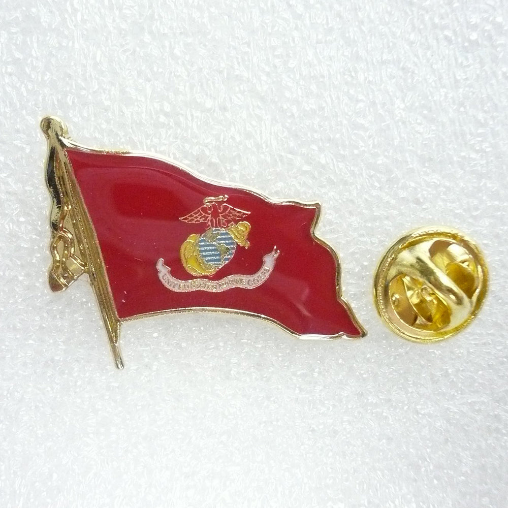U.S. Marine Wavy Flag with Tassel USMC Lapel Pin