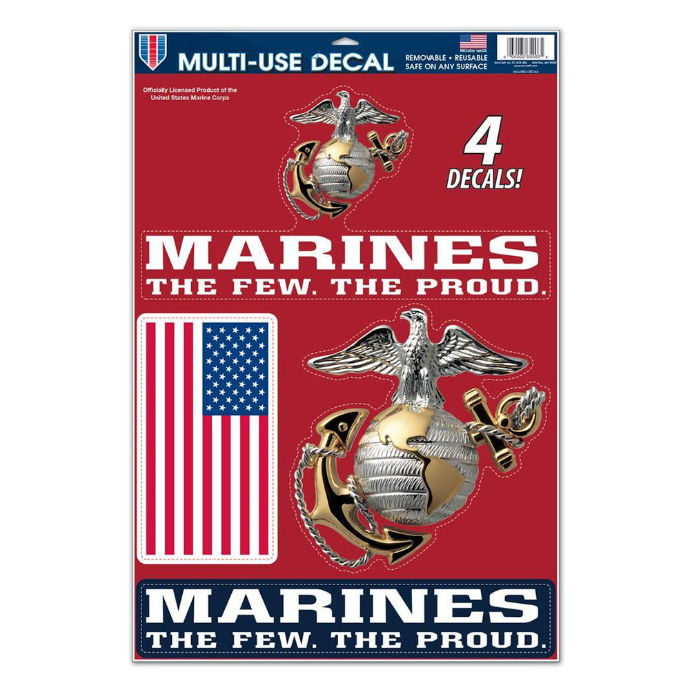 Marines Logo 11" x 17" Multi Use USMC Decals (4 decals per sheet)