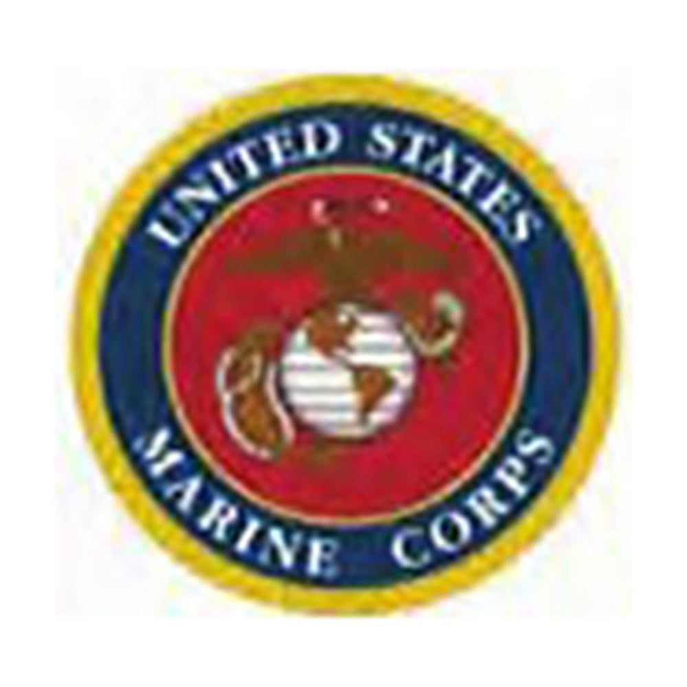 United States Marine Corps Round Medium 5" USMC Patch with Yellow Rope
