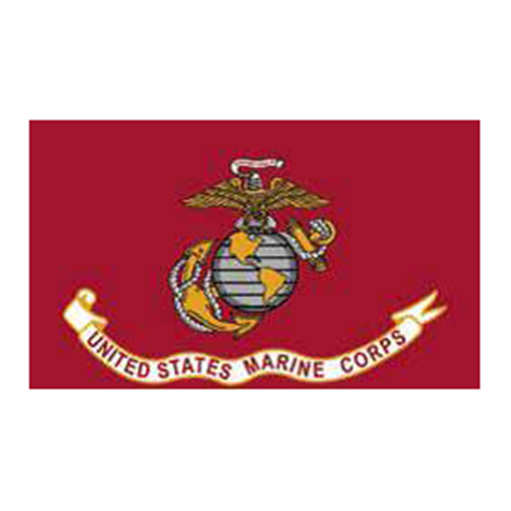 U.S. Marine Corps 3'x5' Single Sided Printed USMC Flag Made in U.S.A