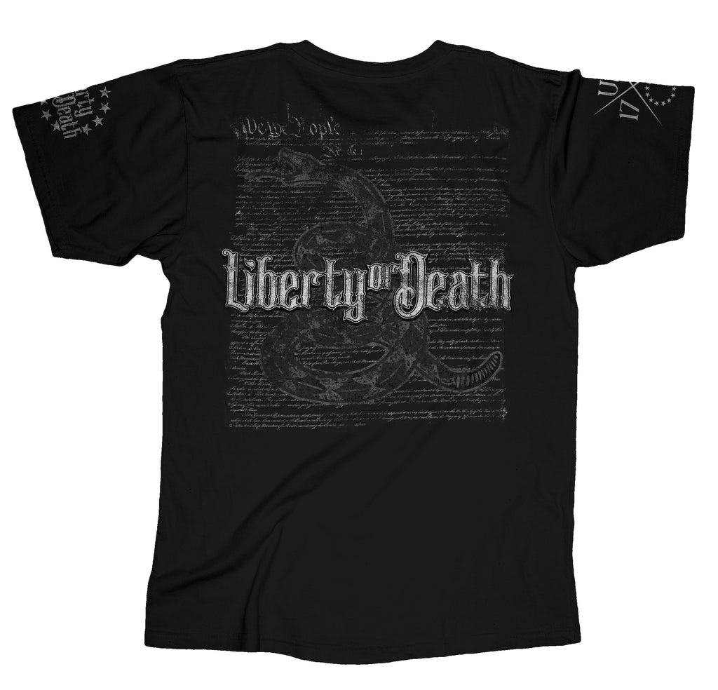 Liberty or Death Mens Tee-Black