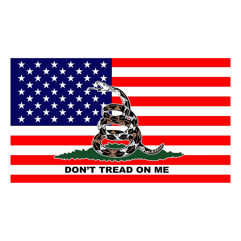 USA with Gadsden 3'X5' Flag Polyester
