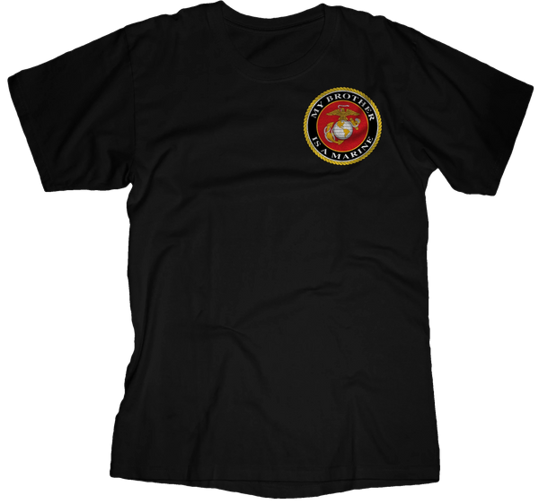 USMC Seal My Brother Is a Marine Mens Tee-Black