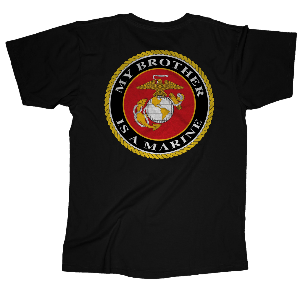 USMC Seal My Brother Is a Marine Mens Tee-Black