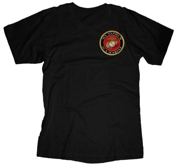 USMC Seal My Nephew Is a Marine Mens Tee-Black