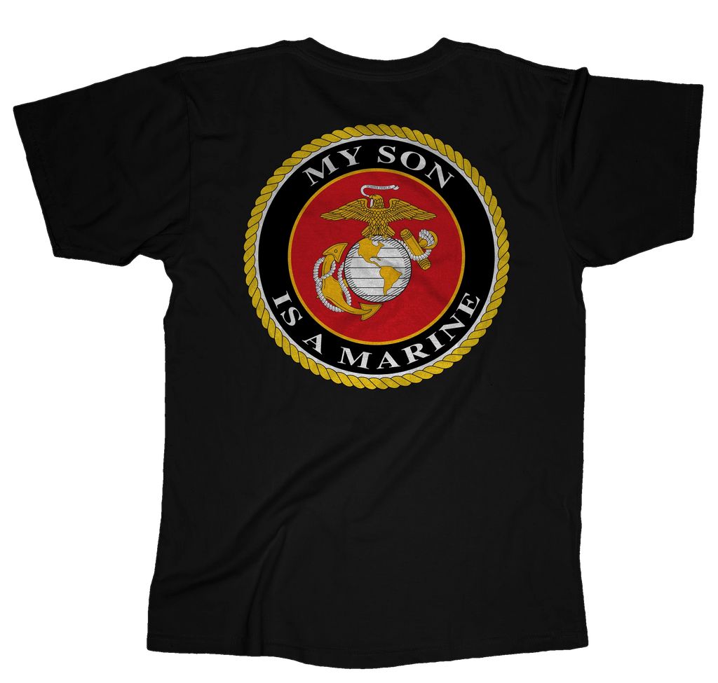 USMC Seal My Son Is a Marine Mens Tee-Black