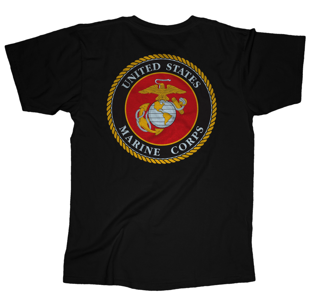 USMC Seal Marines Mens Tee-Black