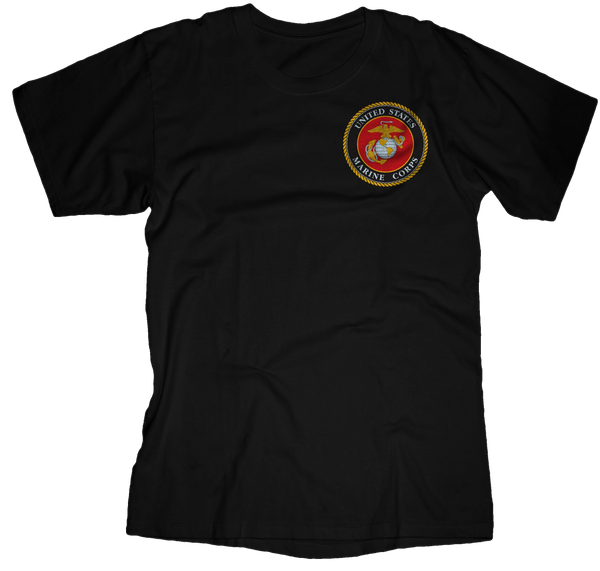 USMC Seal Marines Mens Tee-Black