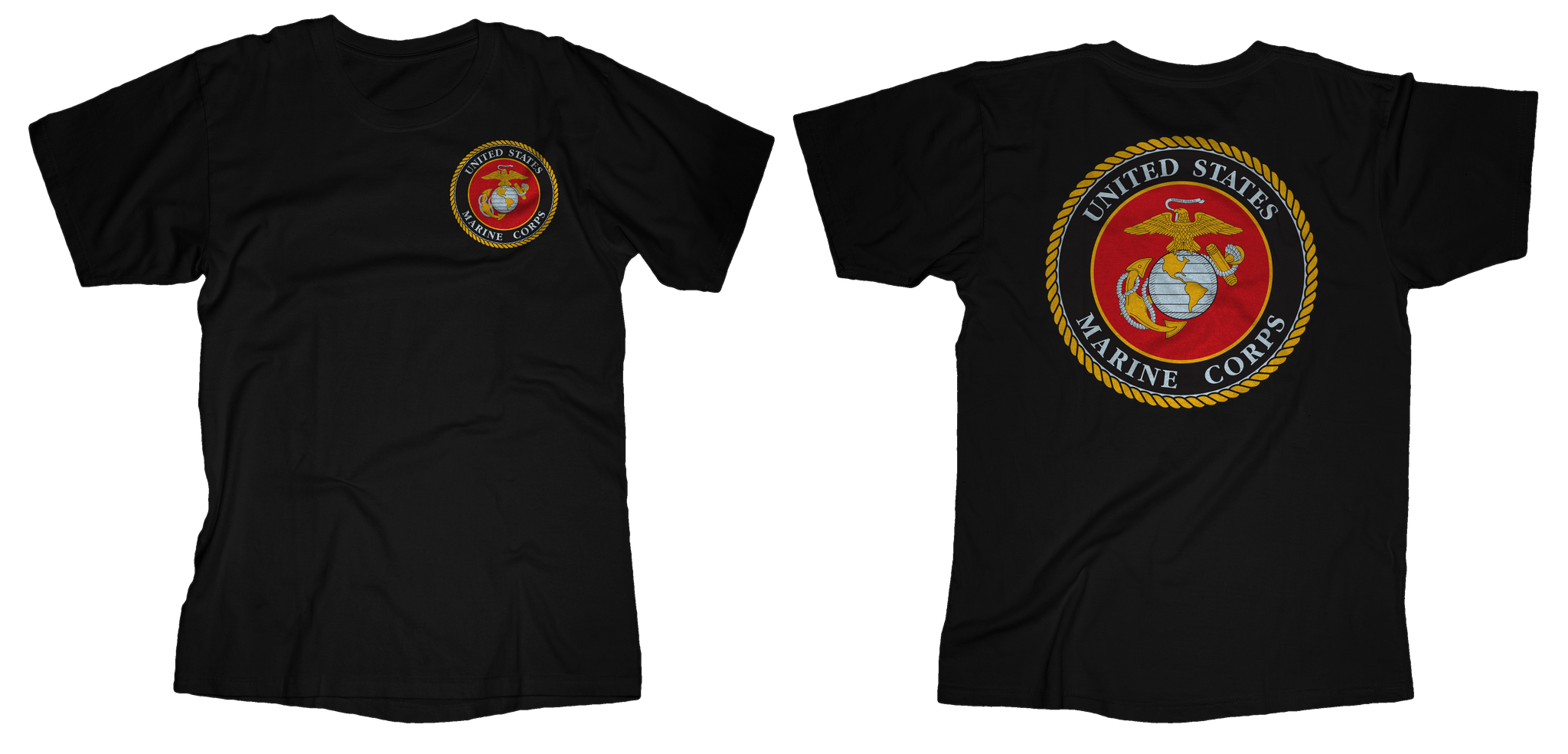 USMC Seal Marines Mens Tee-Black – Frontline Military Apparel