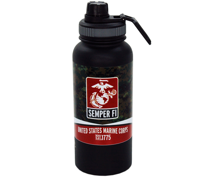 U.S Marines Water Bottle Stainless Steel - 36 oz.